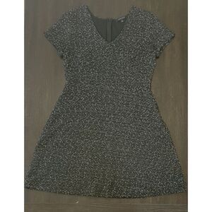 Hail3y:23 Women’s Black and White Tweed Style Fit and Flare Dress Size Large